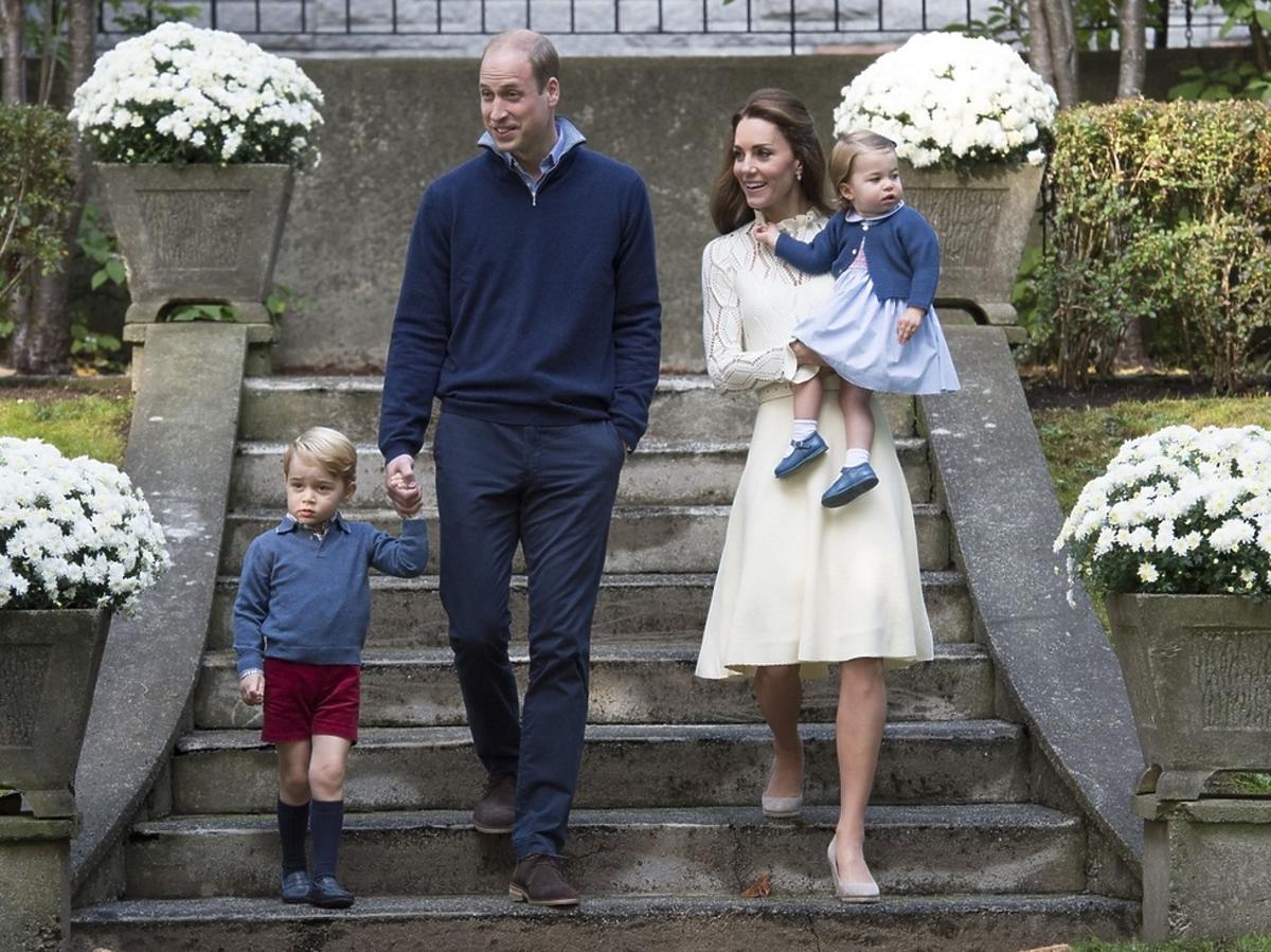 książę William, książę George, księżniczka Charlotte, księżna Kate