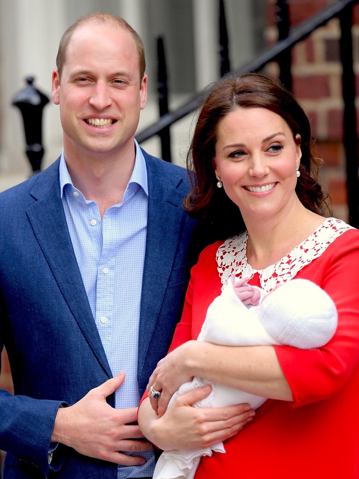 Książę William, księżna Kate i książę Ludwik