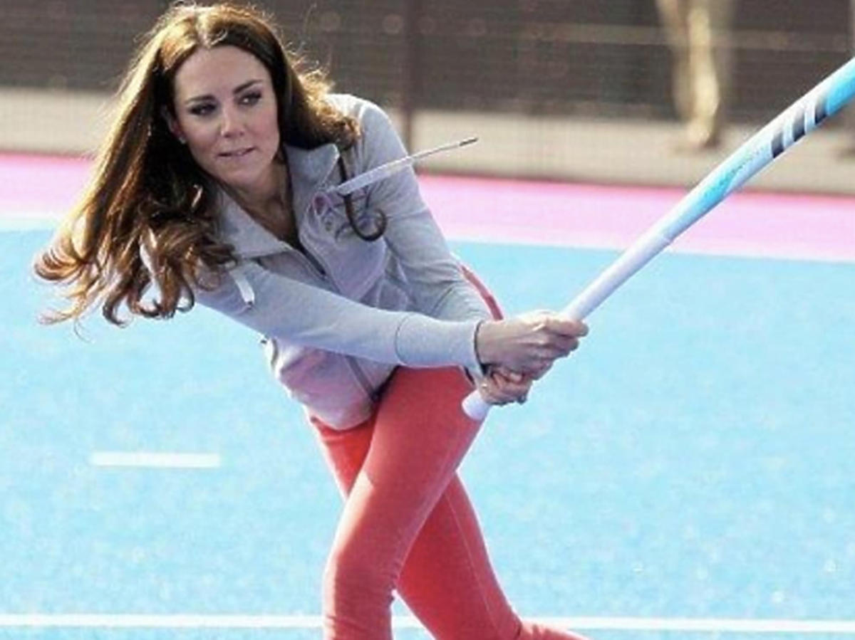 księżna Kate gra w bejsball
