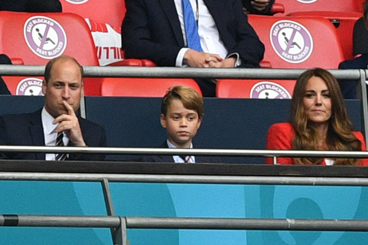 Księżna Kate i książe George na meczu Euro 2020
