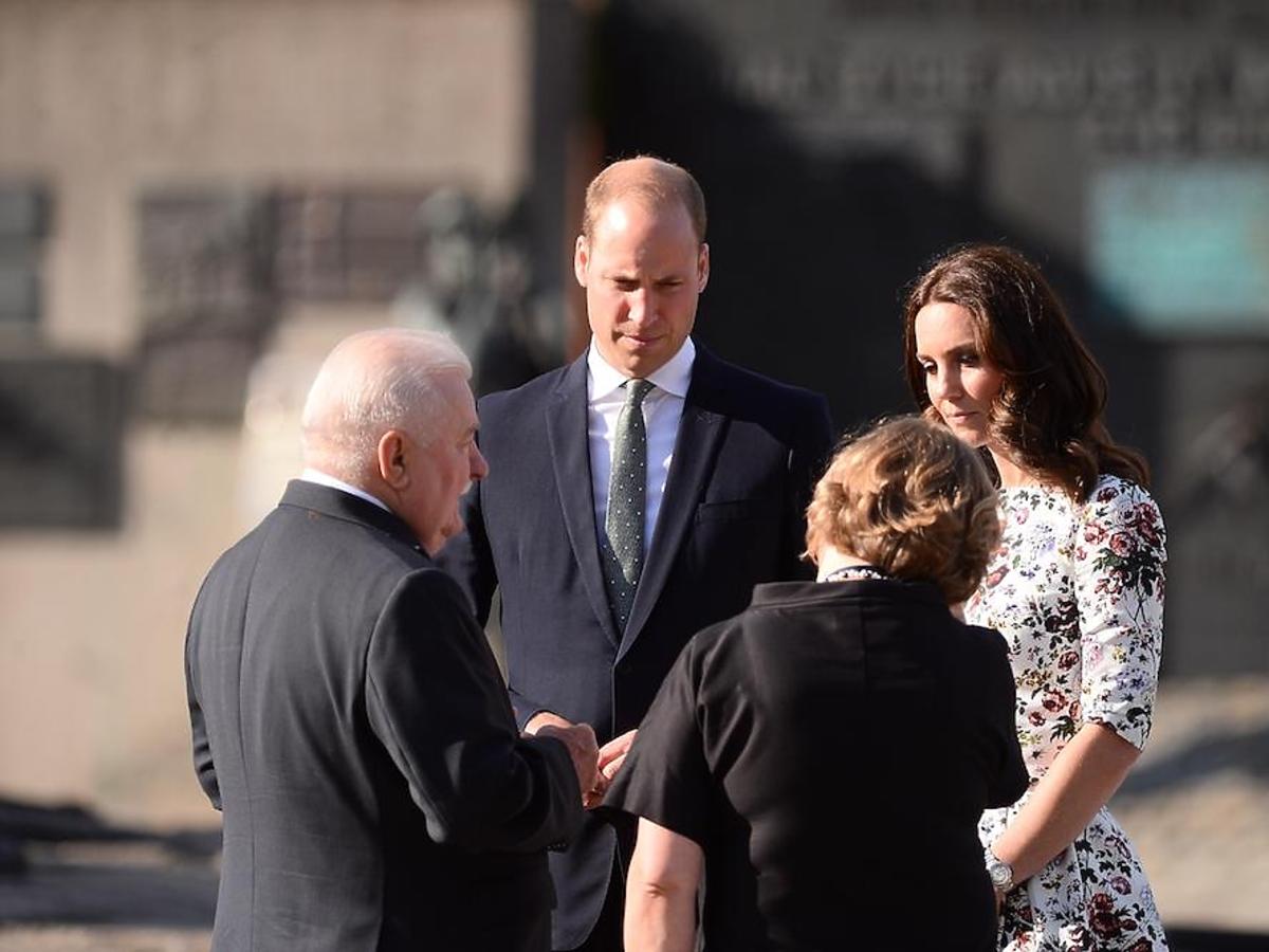 Księżna Kate i książę William na spotkaniu z Lechem Wałęsą w Stoczni