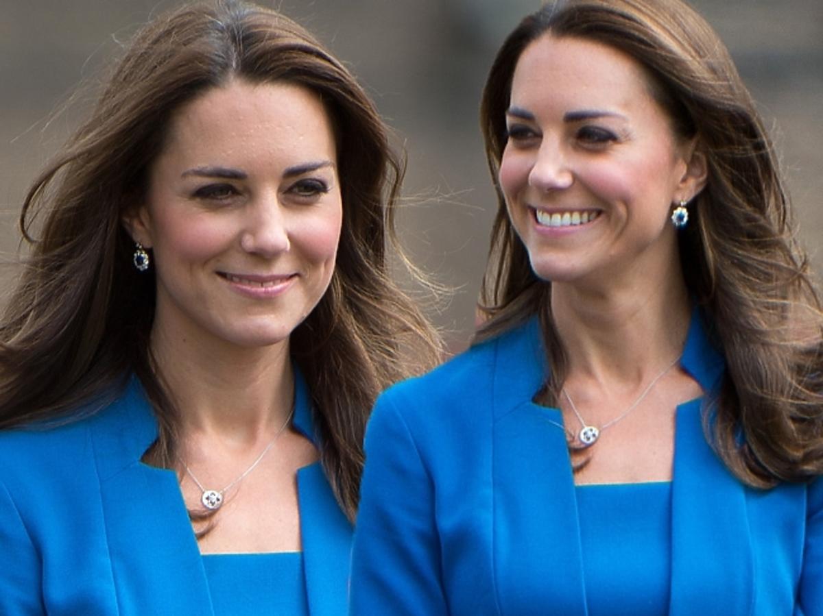 Księżna Kate w niebieskiej sukience