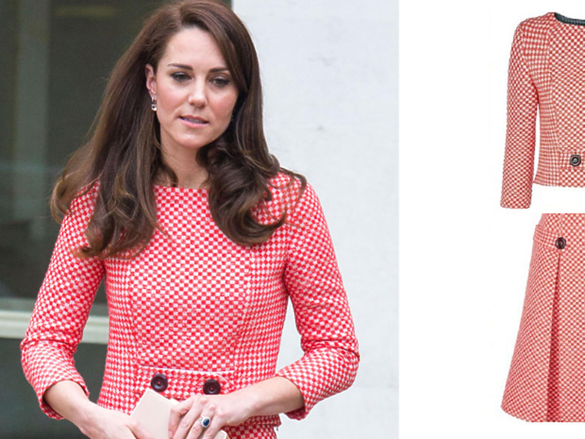 Księżna Kate w różowej bluzce