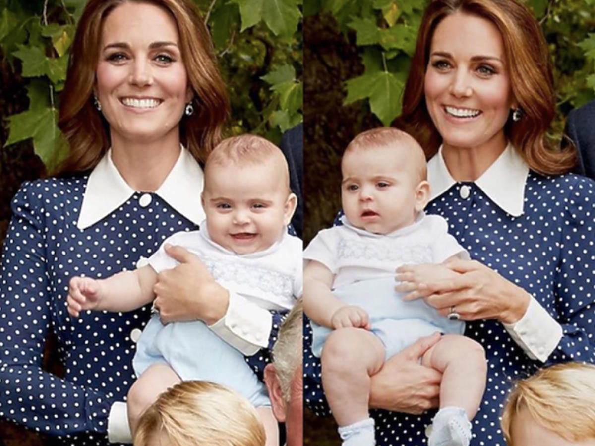 Księżna Kate w sukience w grochy na zdjęciu z dziećmi