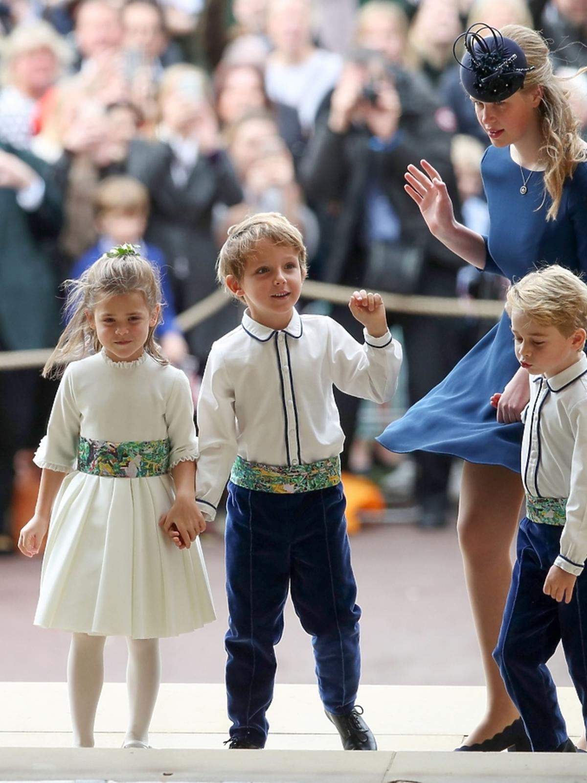 Księżniczka Charlotte i książę George na ślubie księżniczki Eugenii