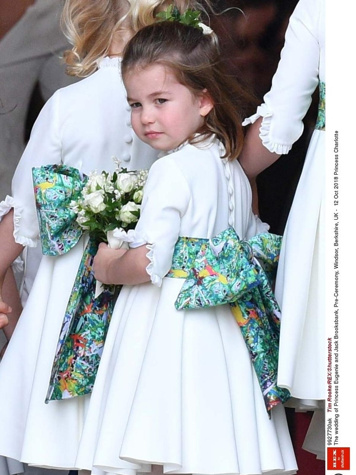 Księżniczka Charlotte i książę George na ślubie księżniczki Eugenii 