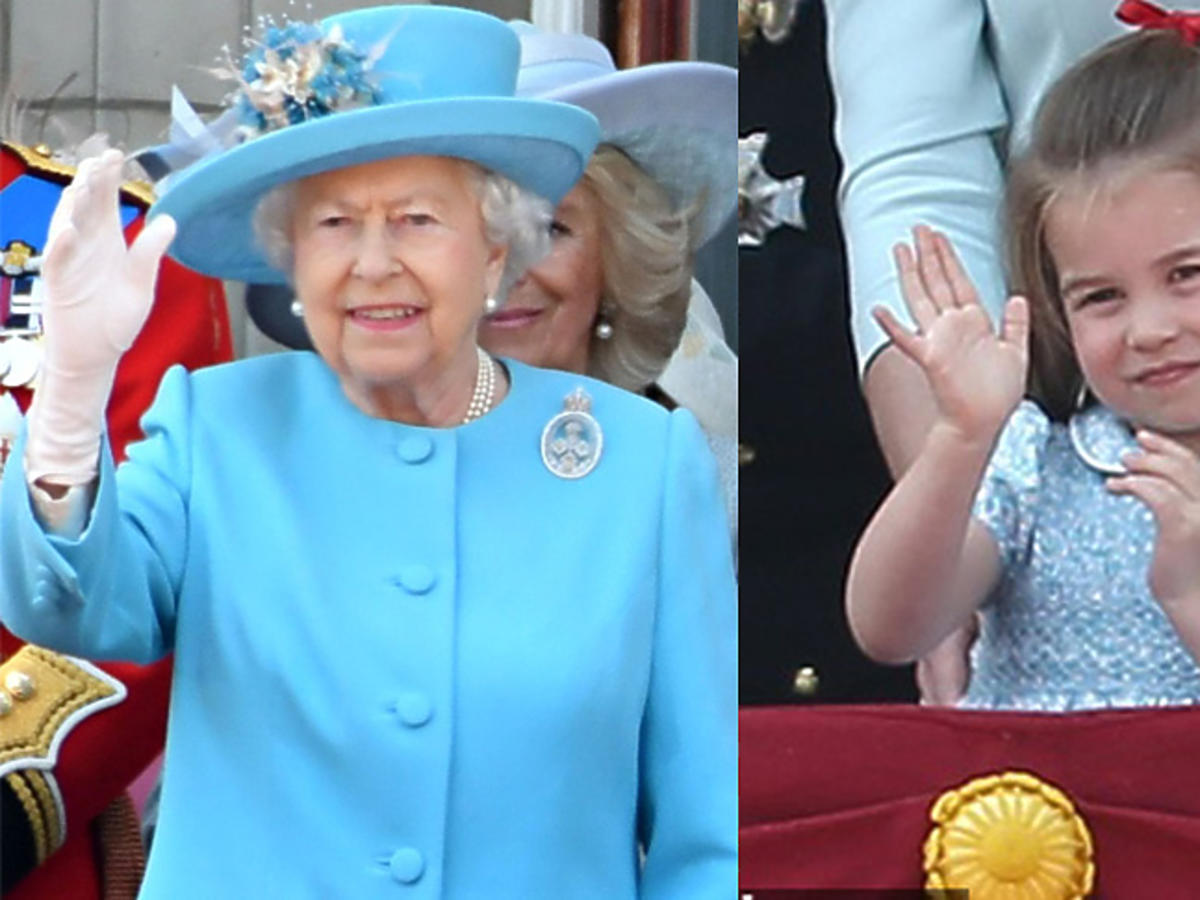 Księżniczka Charlotte na urodzinach królowej Elżbiety II