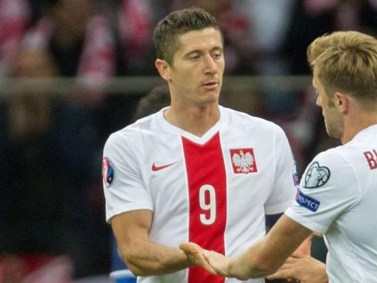 Kuba Błaszczykowski i Robert Lewandowski podczas meczu reprezentacji Polski