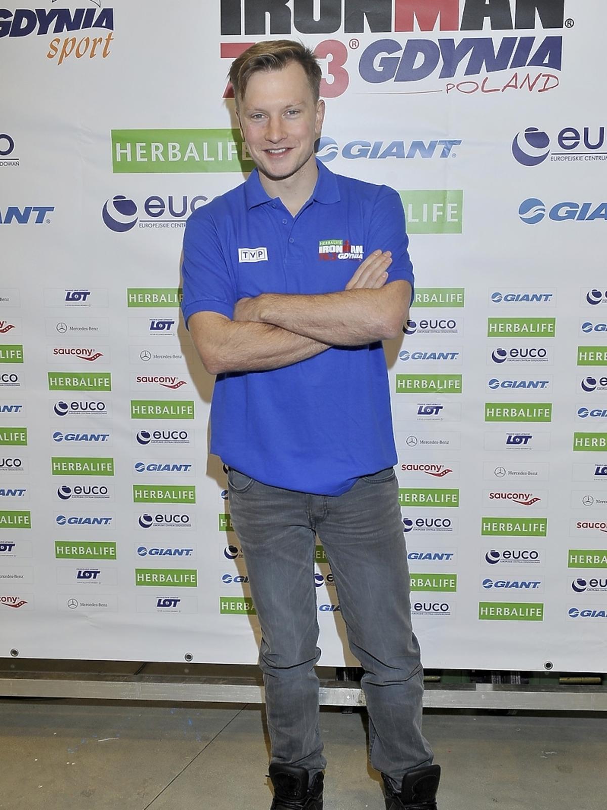 Kuba Wesołowski na konferencji Herbalife Ironman 70.3 Gdynia 2015