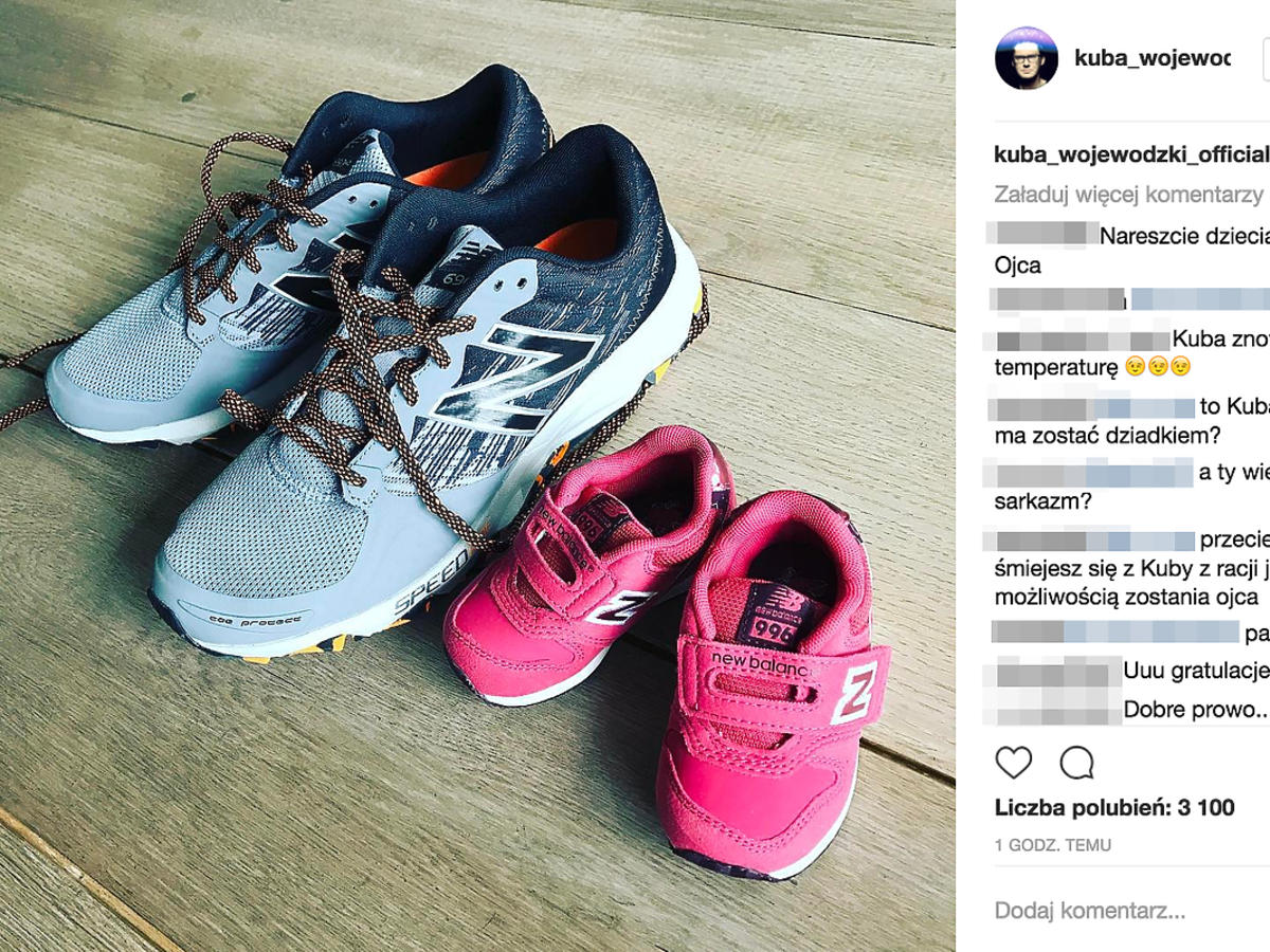 Kuba Wojewódzki - zdjęcie butów na Instagramie