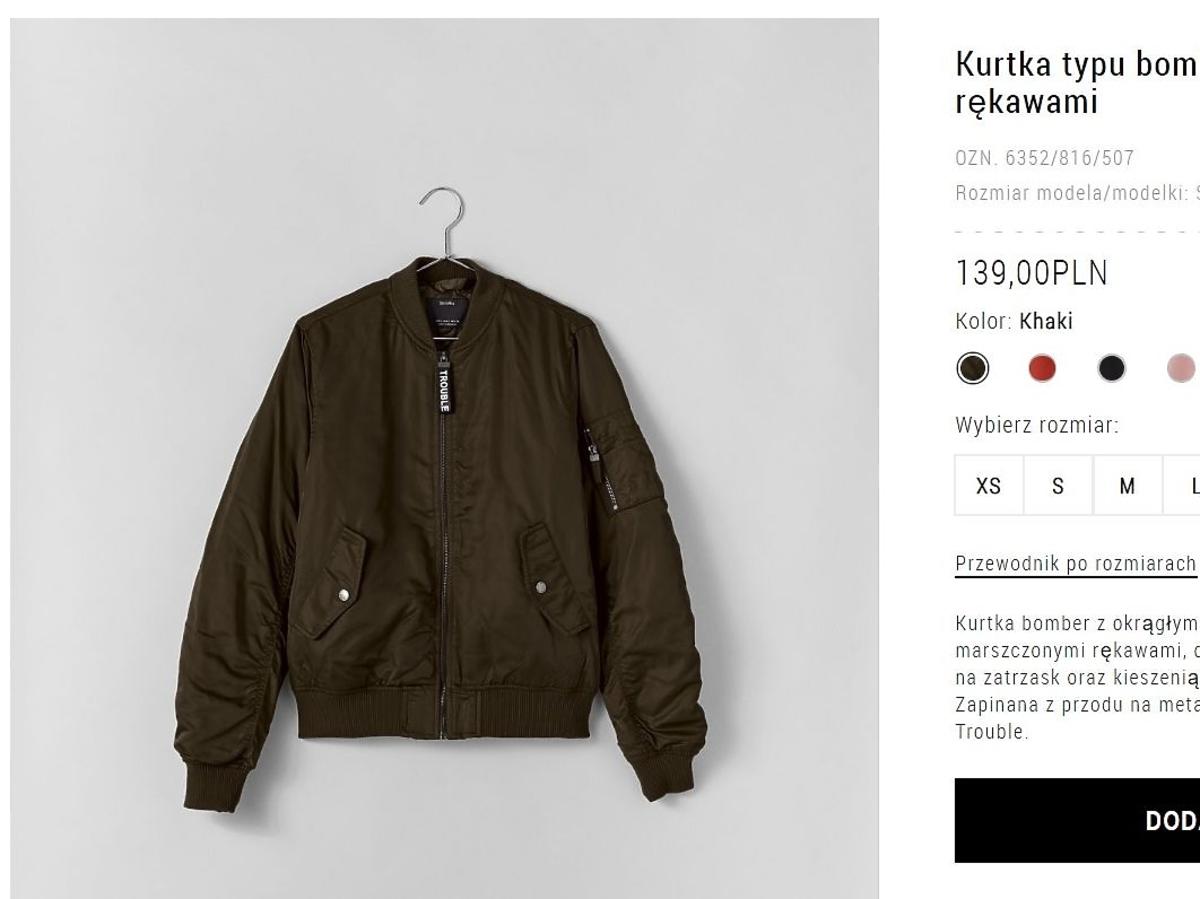 Kurtka Bershka