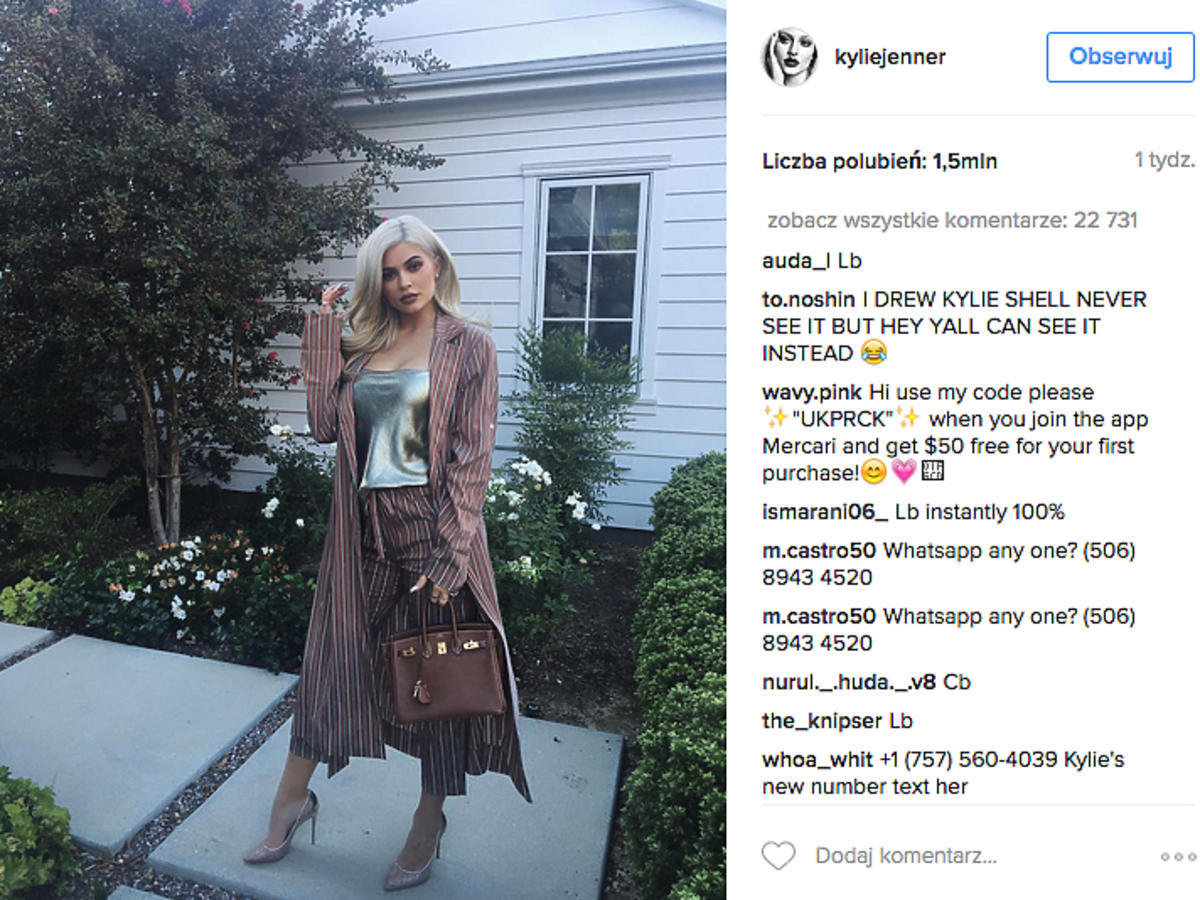 Kylie Jenner w płaszczu