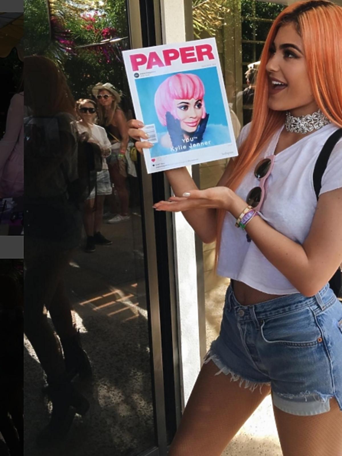 Kylie Jenner z pomarańczowymi włosami