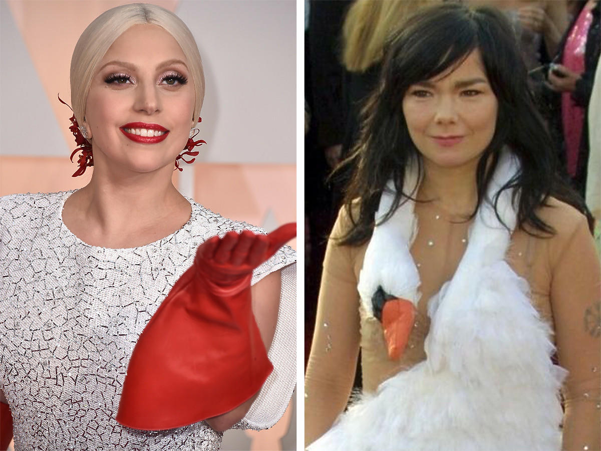 Lady Gaga i Bjork na Oscarach. Najgorsze stylizacje w historii gali