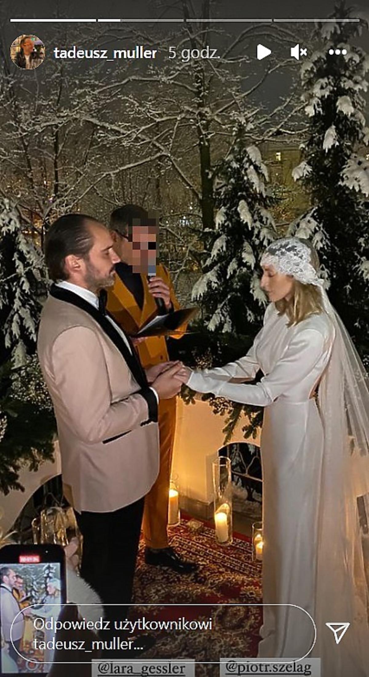Lara Gessler i Piotr Szeląg wzięli ślub
