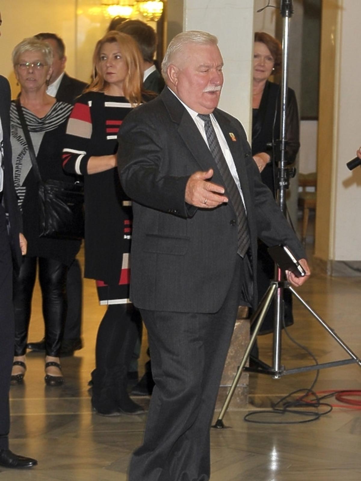 Lech Wałęsa na premierze filmu 