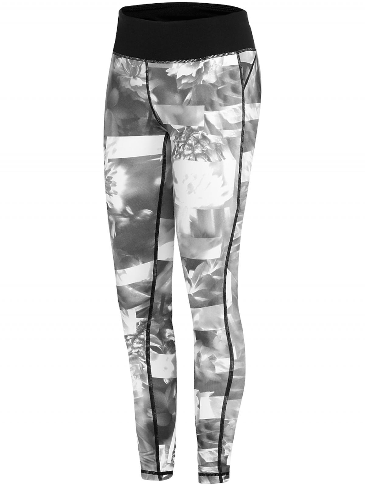 legginsy w czarno-białe wzory