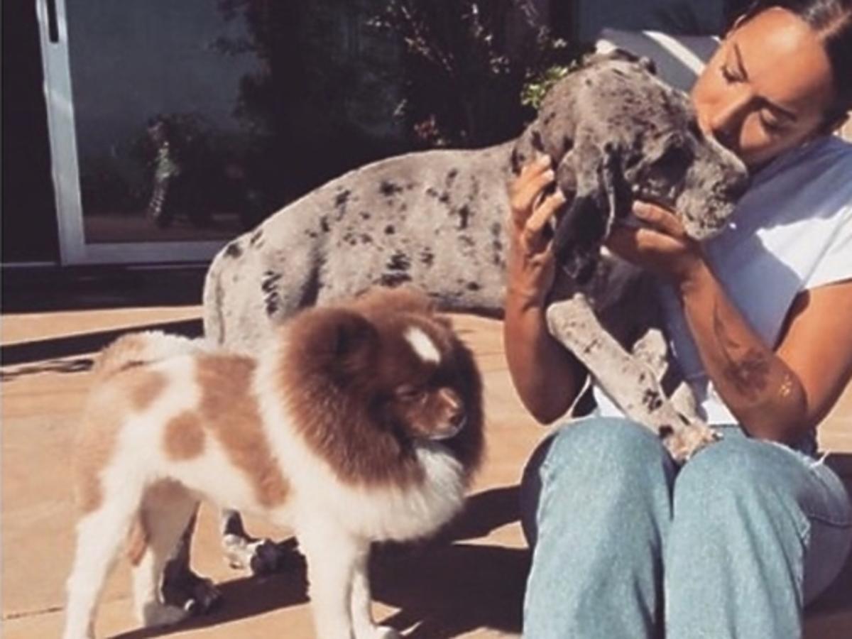 Leona Lewis ze swoimi psami