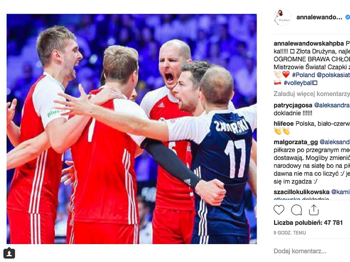 Lewandowscy gratulują siatkarzom