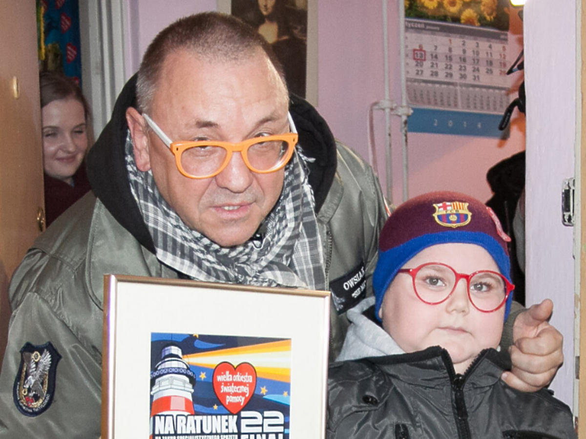 Łukasz Berezak i Jurek Owsiak na WOŚP