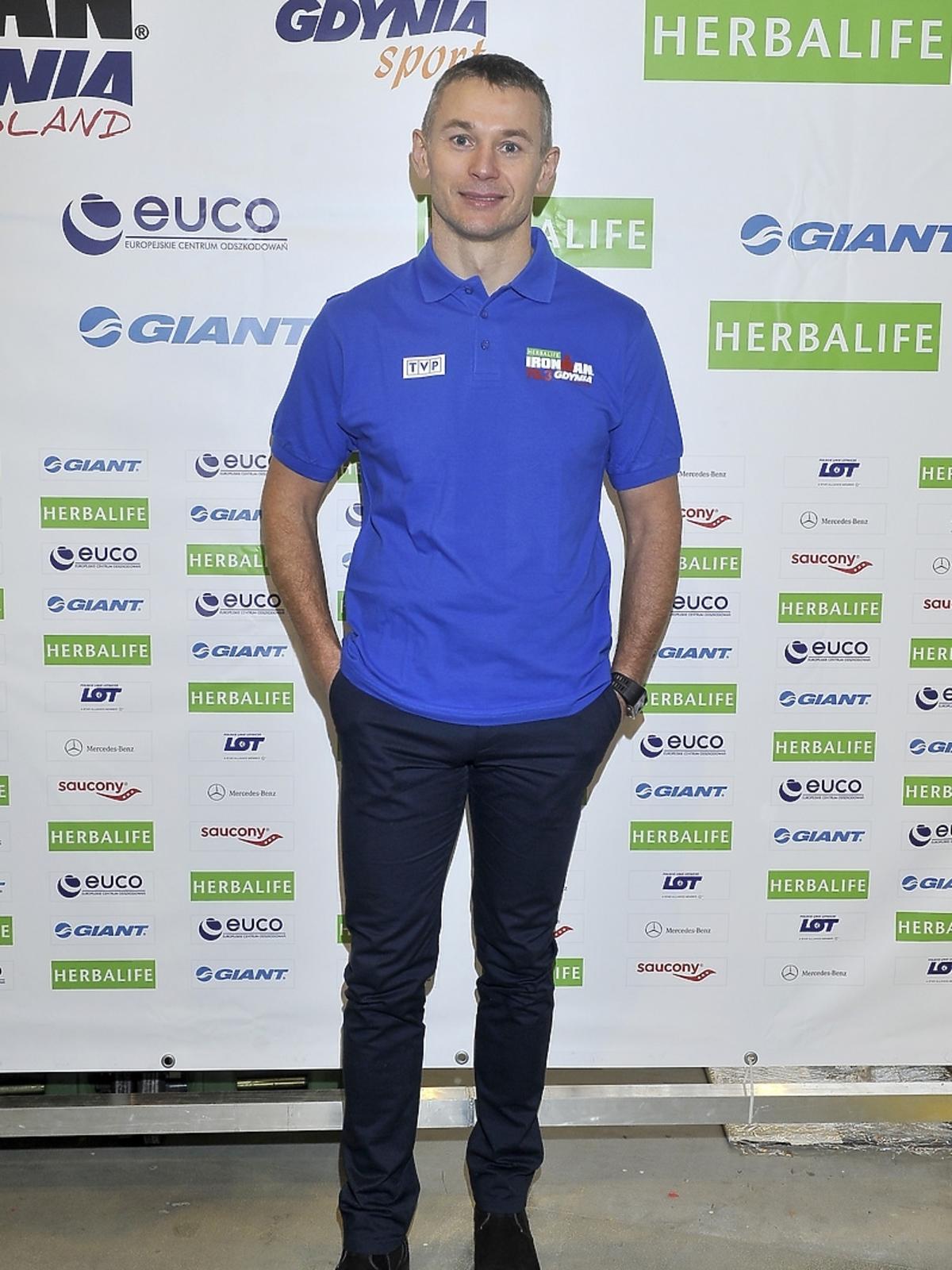 Łukasz Grass na konferencji Herbalife Ironman 70.3 Gdynia 2015