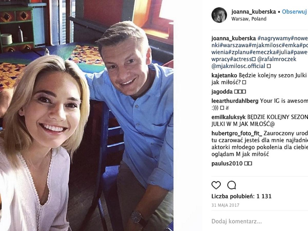 M jak miłość Paweł z Julką w łożku
