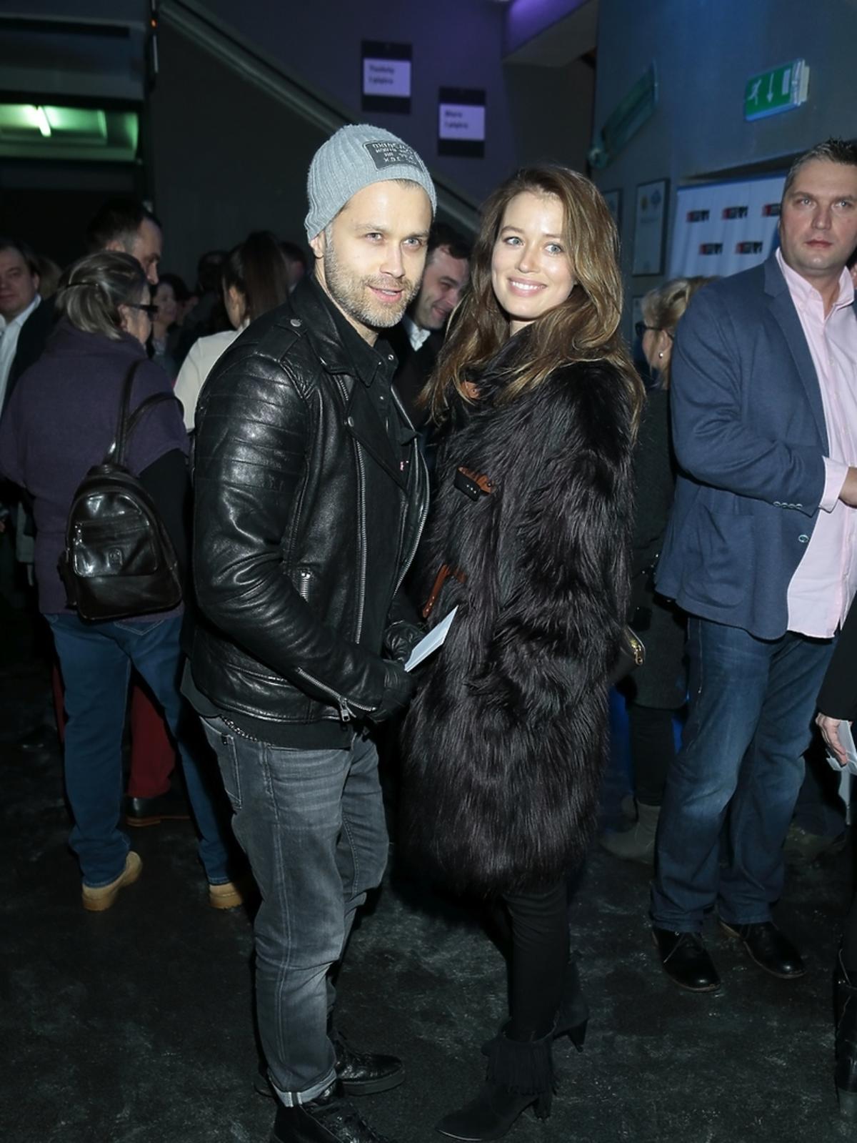 Maciej Zakościelny i Paulina Wyka na premierze spektaklu