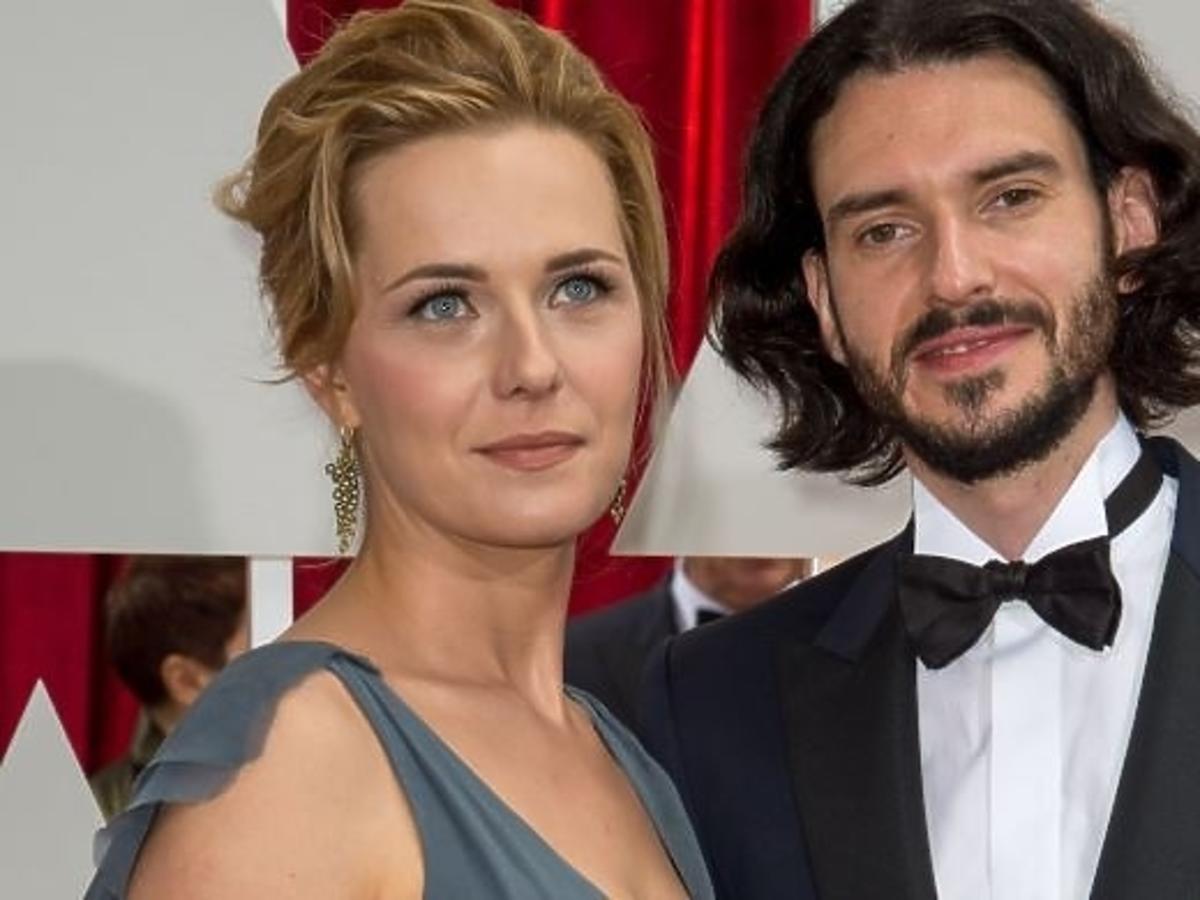 Magda Hueckel-Śliwińska i Tomasz Śliwiński na gali rozdania Oscarów 2015