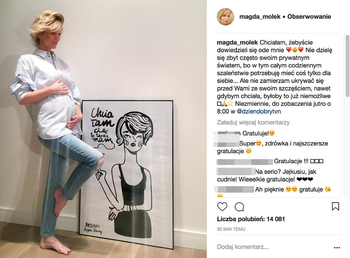 Magda Mołek w ciąży