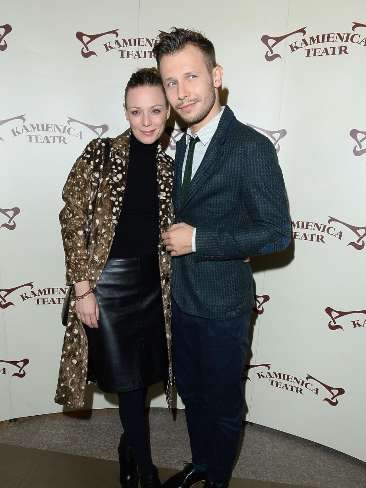 Magdalena Boczarska i Mateusz Banasiuk na premierze sztuki