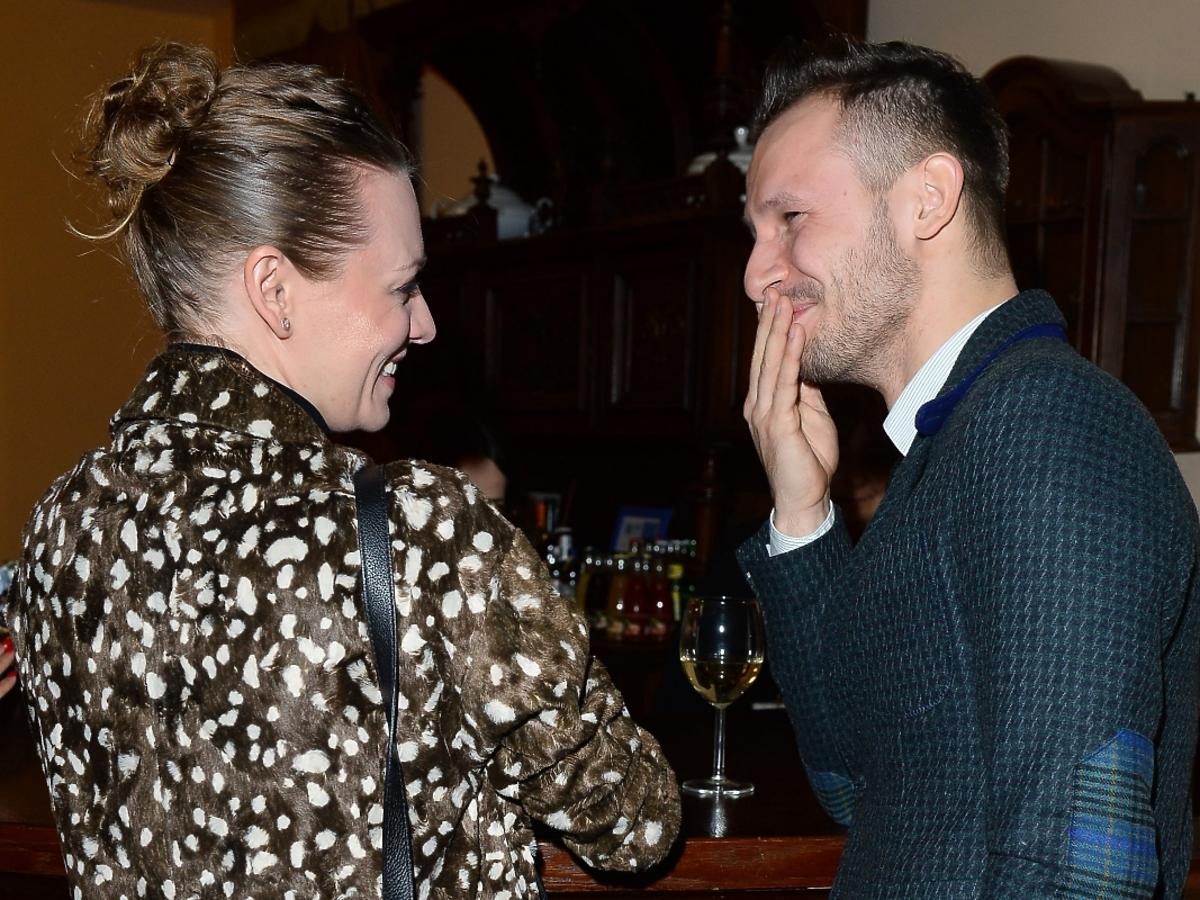 Magdalena Boczarska i Mateusz Banasiuk na premierze sztuki