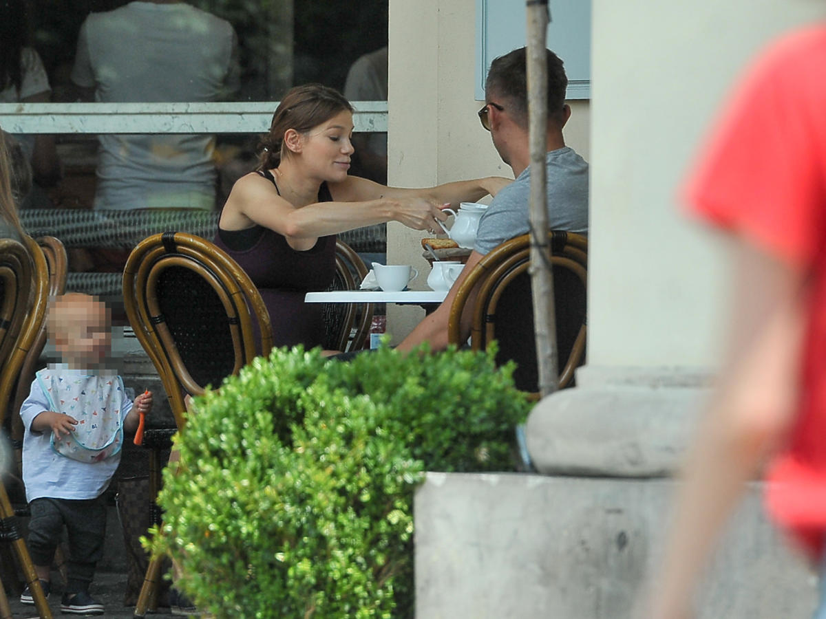 Maja Bohosiewicz z partnerem i synem na obiedzie