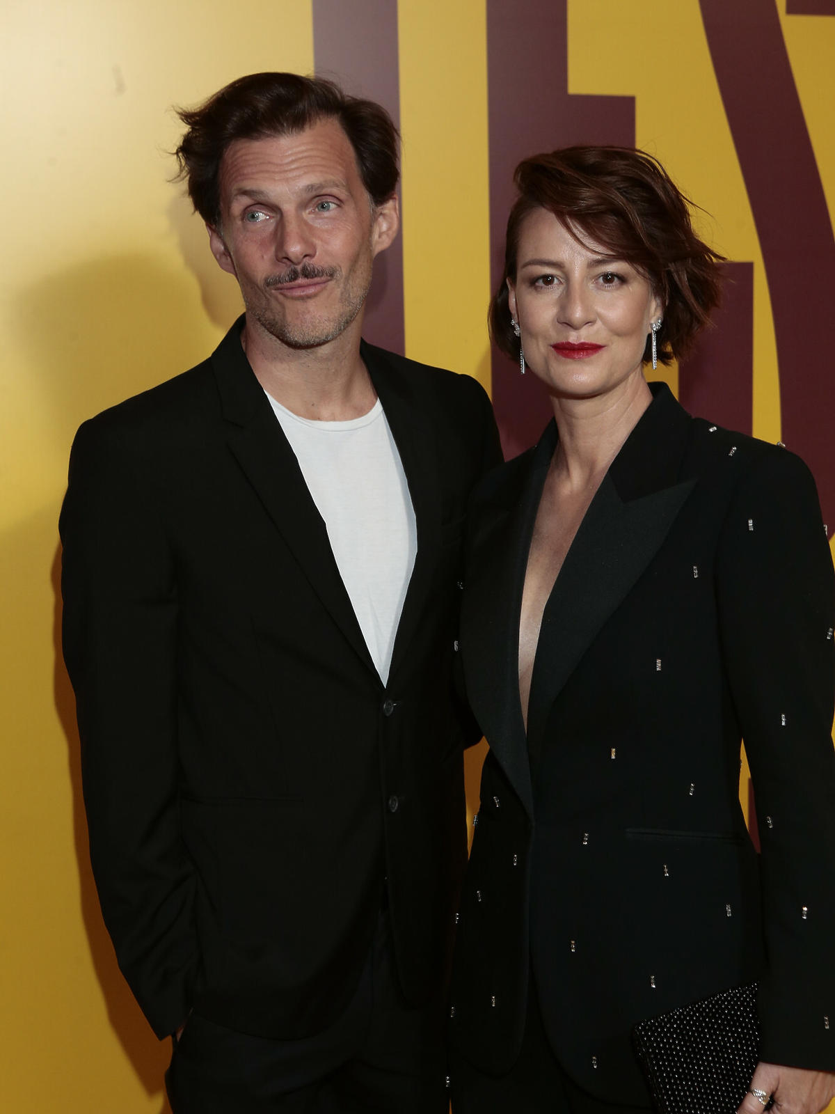 Maja Ostaszewska i Michał Engler na planie filmu Teściowie