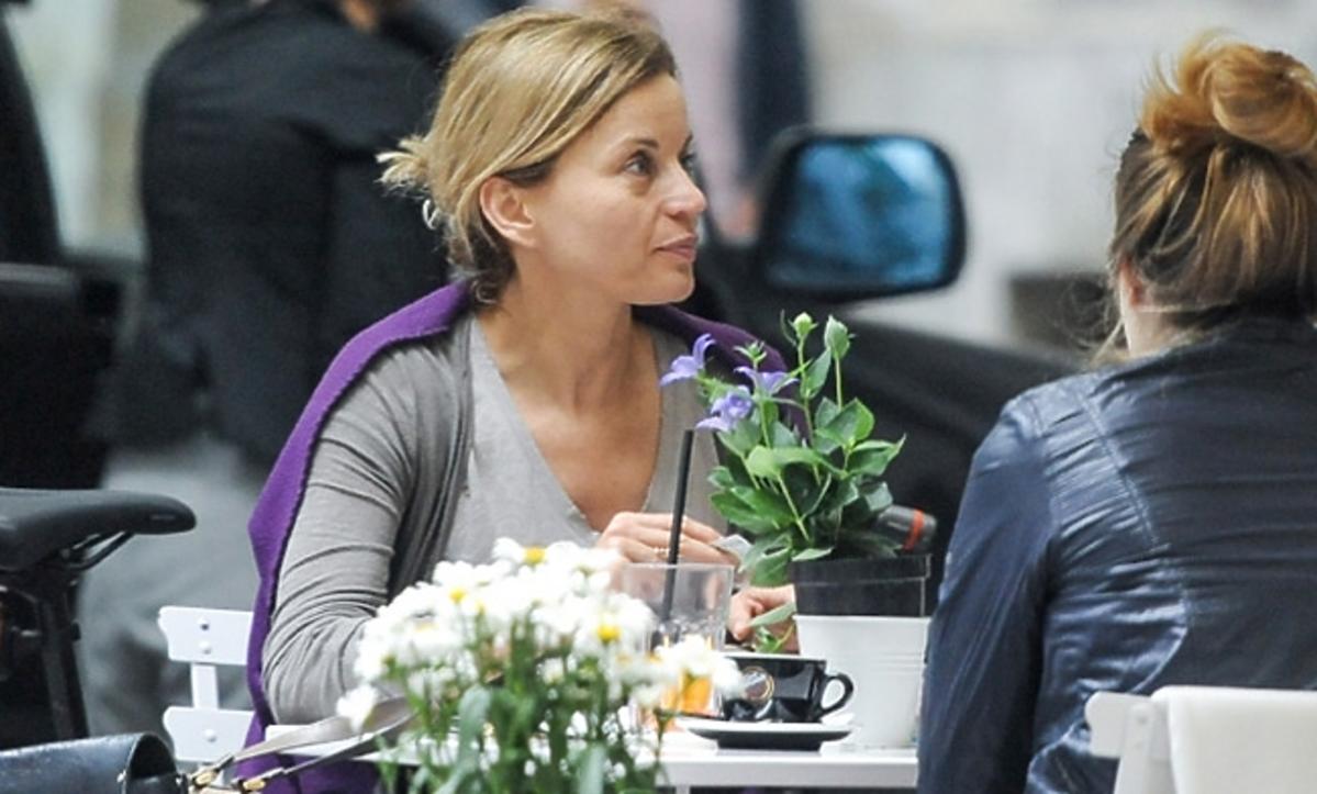 Małgorzata Foremniak z córką w restauracji