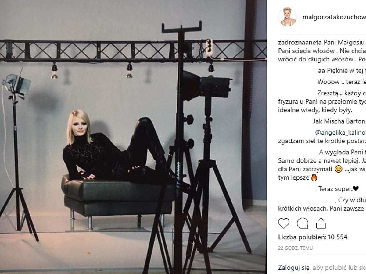 Małgorzata Kożuchowska długie włosy