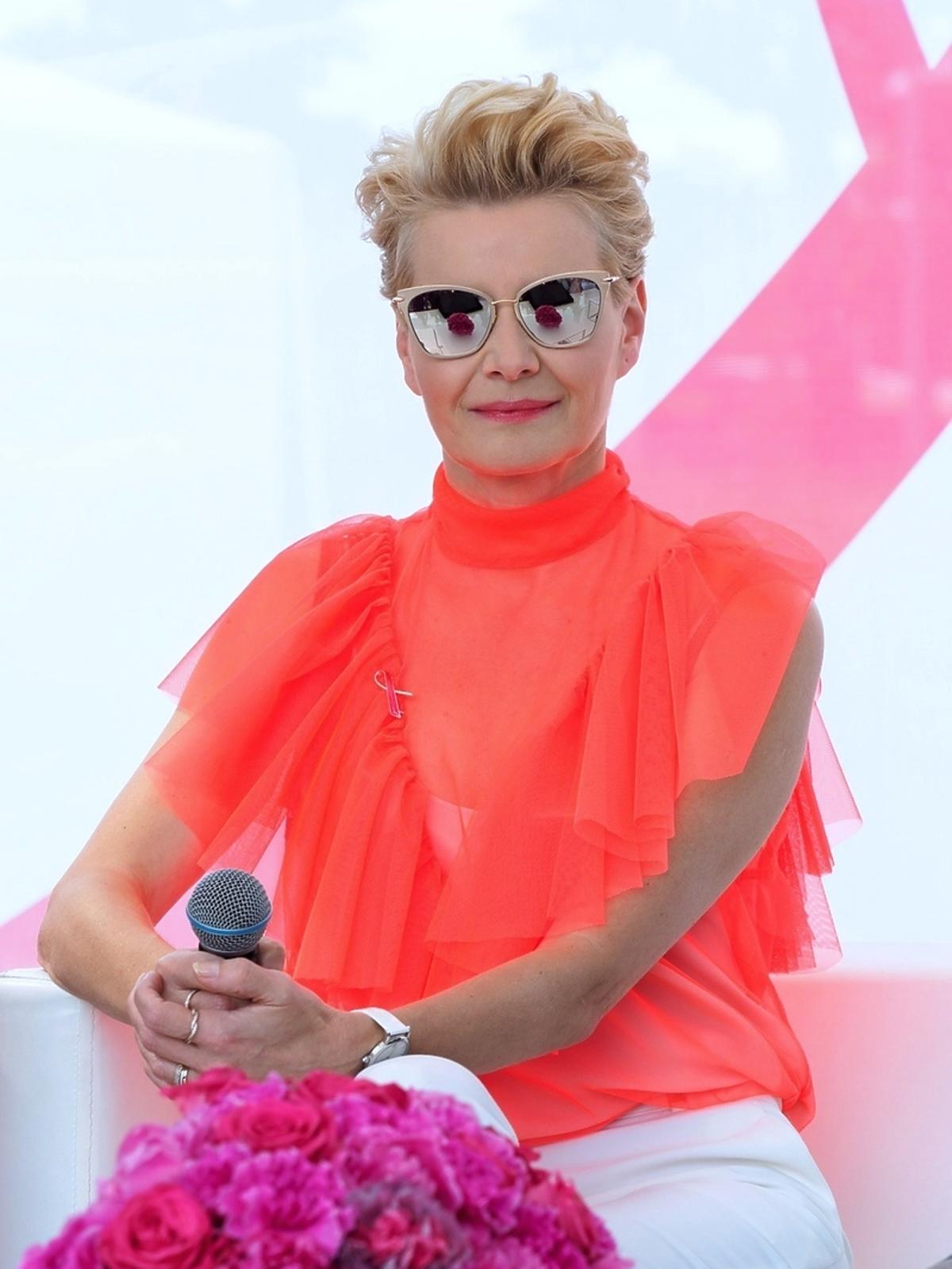 Małgorzata Kożuchowska na Dniu Różowej Wstążki