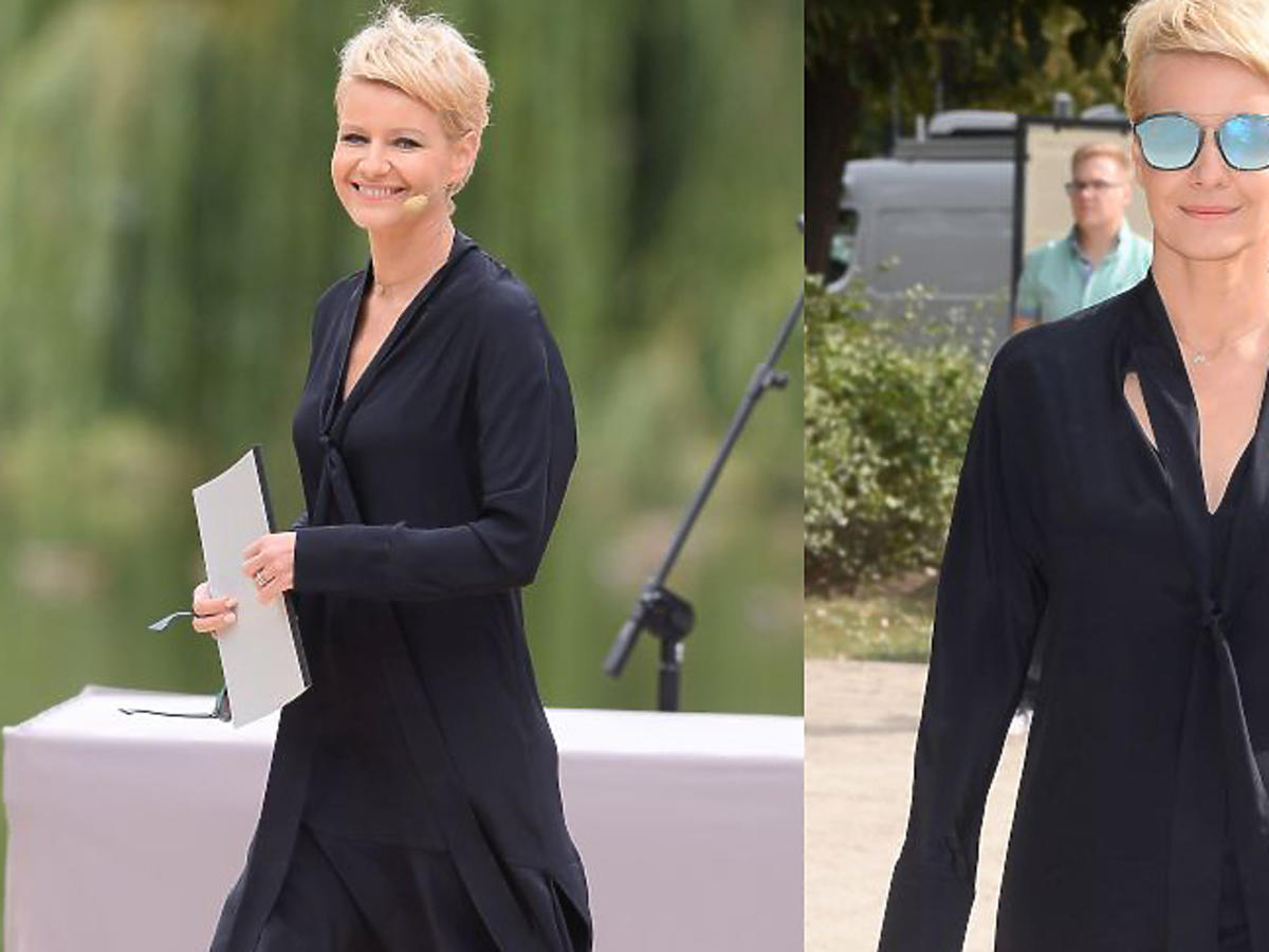 Małgorzata Kożuchowska w czarnej sukience