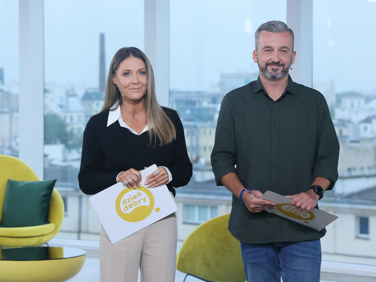 Małgorzata Rozenek i Krzysztof Skórzyński w Dzień Dobry TVN