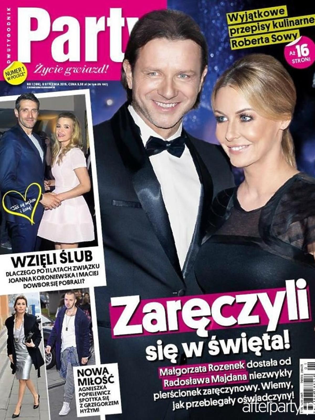 Małgorzata Rozenek i Radosław Majdan na okładce Party