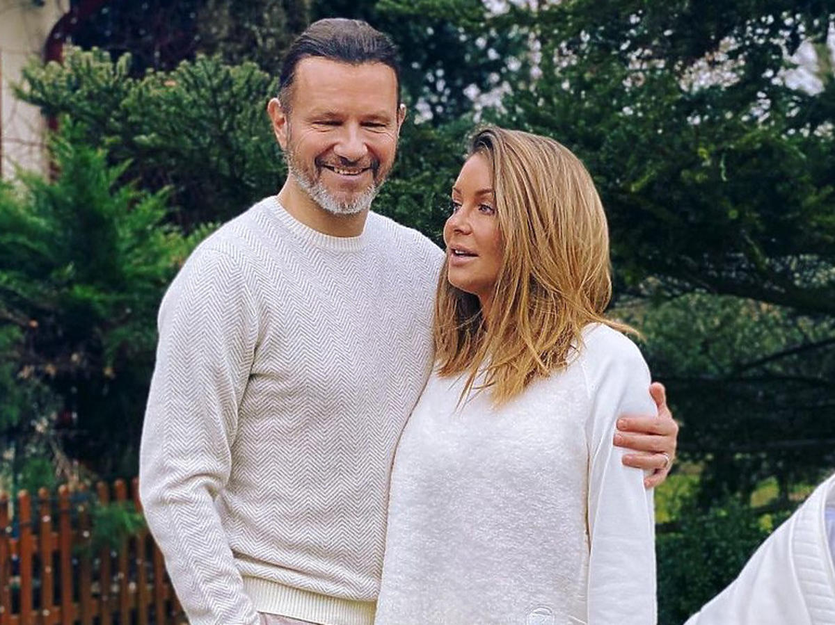 Małgorzata Rozenek i Radosław Majdan w ogrodzie