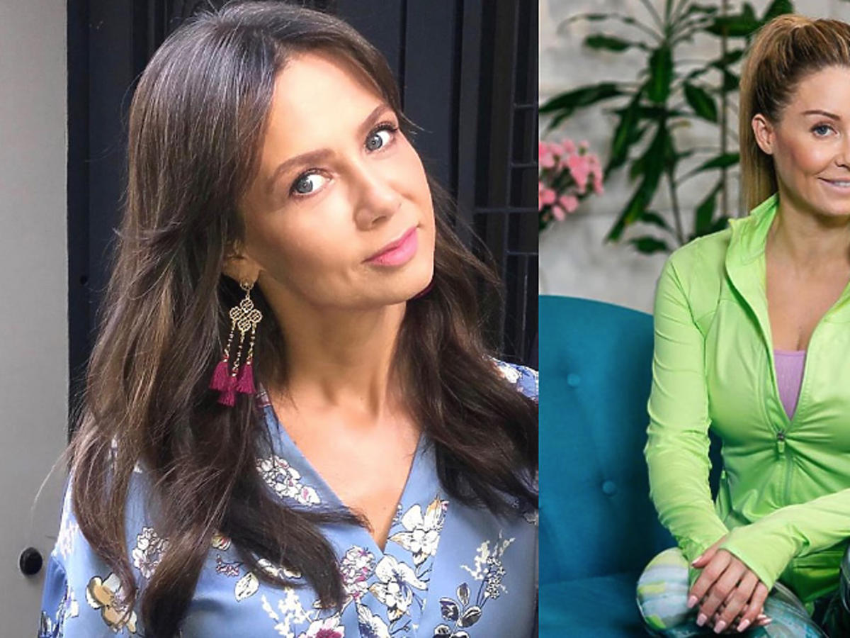 Małgorzata Rozenek na planie swojego programu, Kinga Rusin na Instagramie