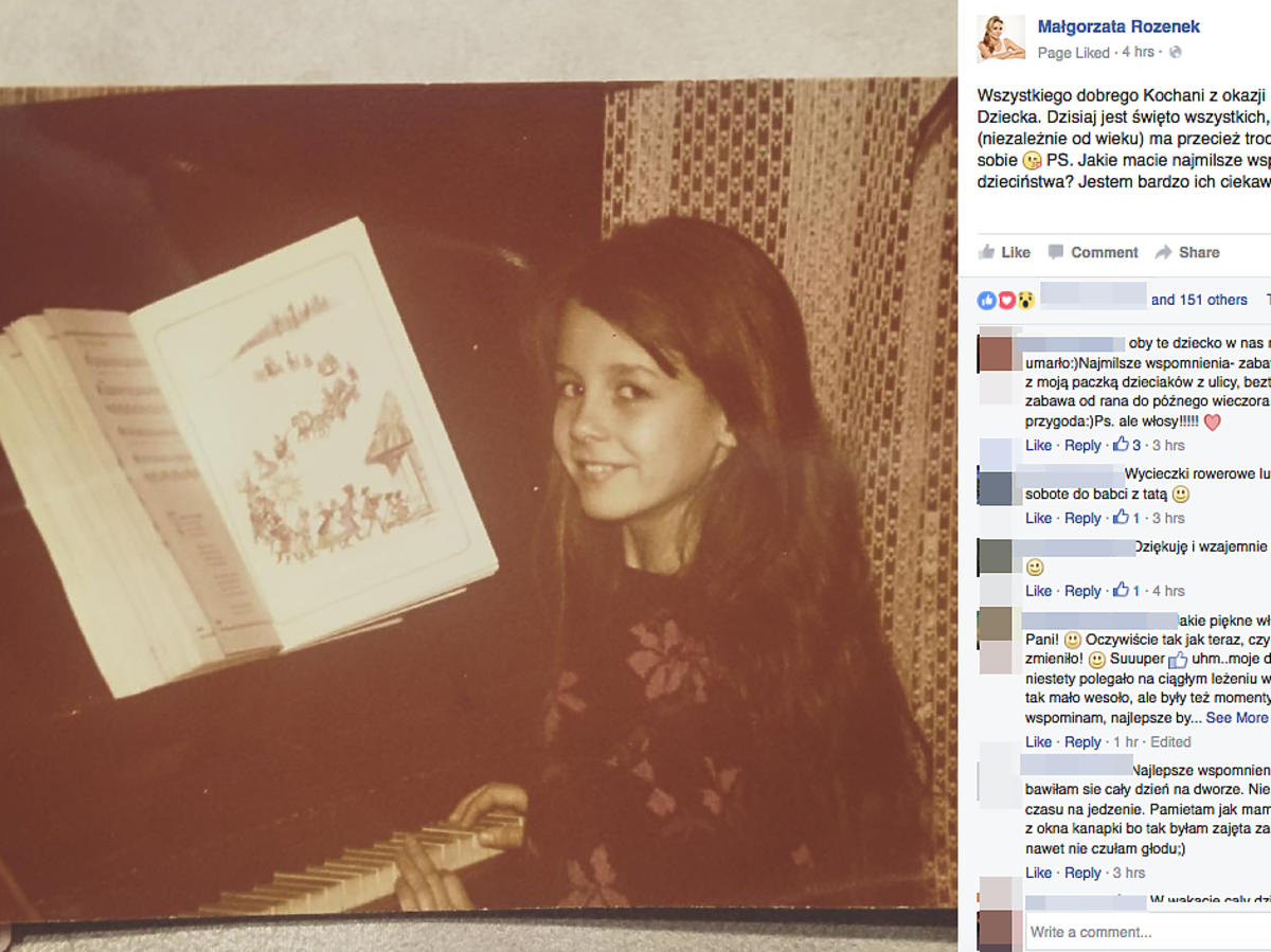 Małgorzata Rozenek w dzieciństwie