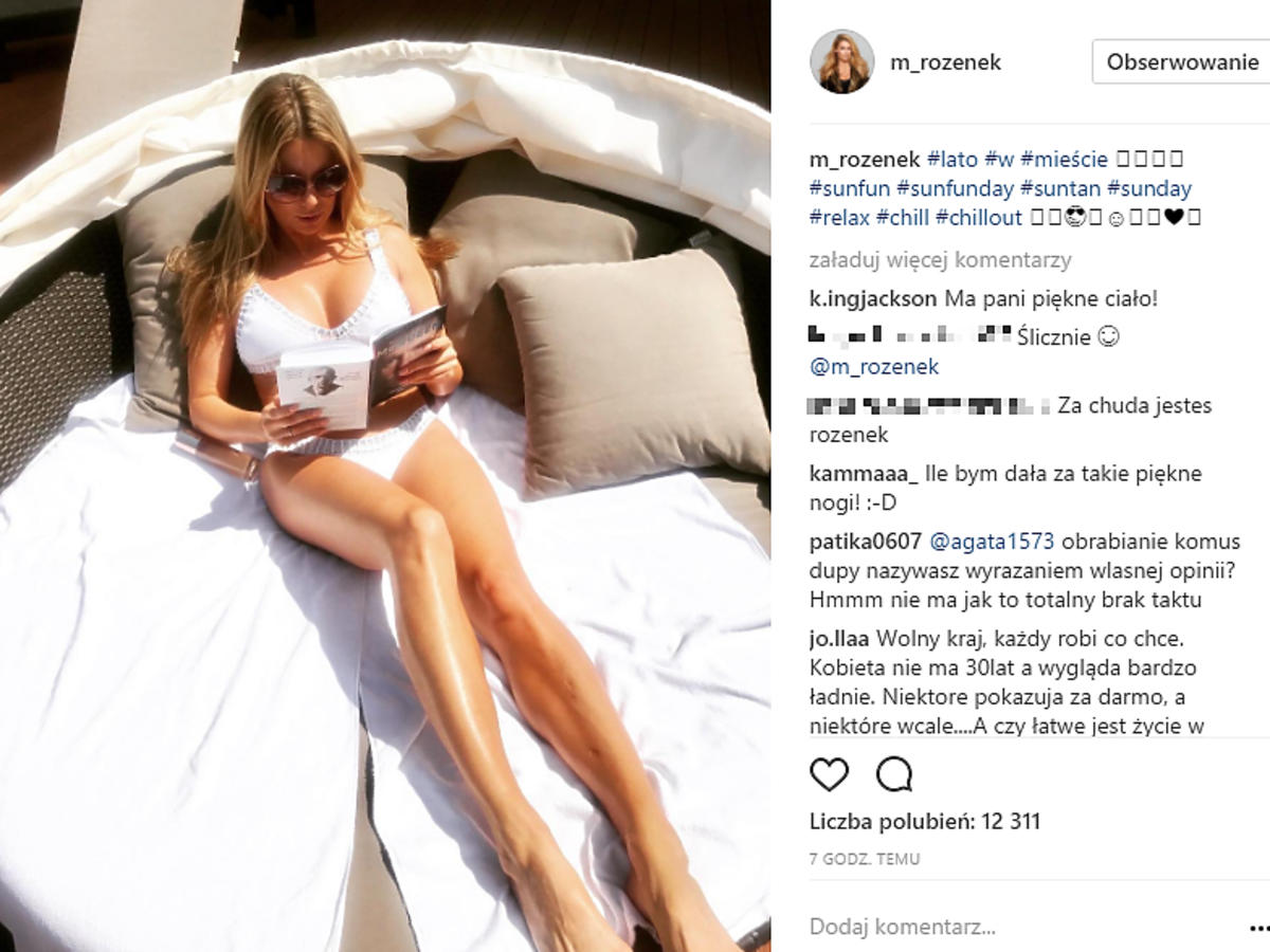 Małgorzata Rozenek w kostiumie kąpielowym