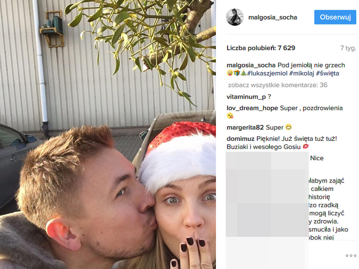 Małgorzata Socha z Łukaszem Jemiołem