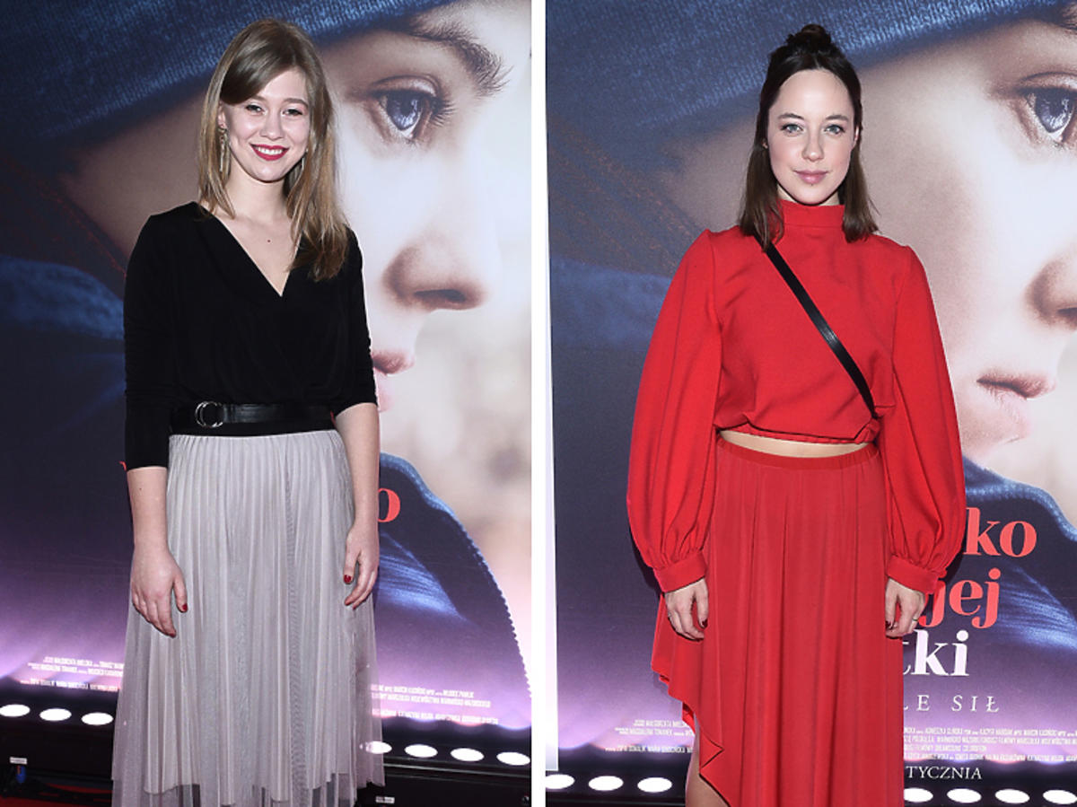 Malwina Lasek i Maria Sobocińska na premierze filmu