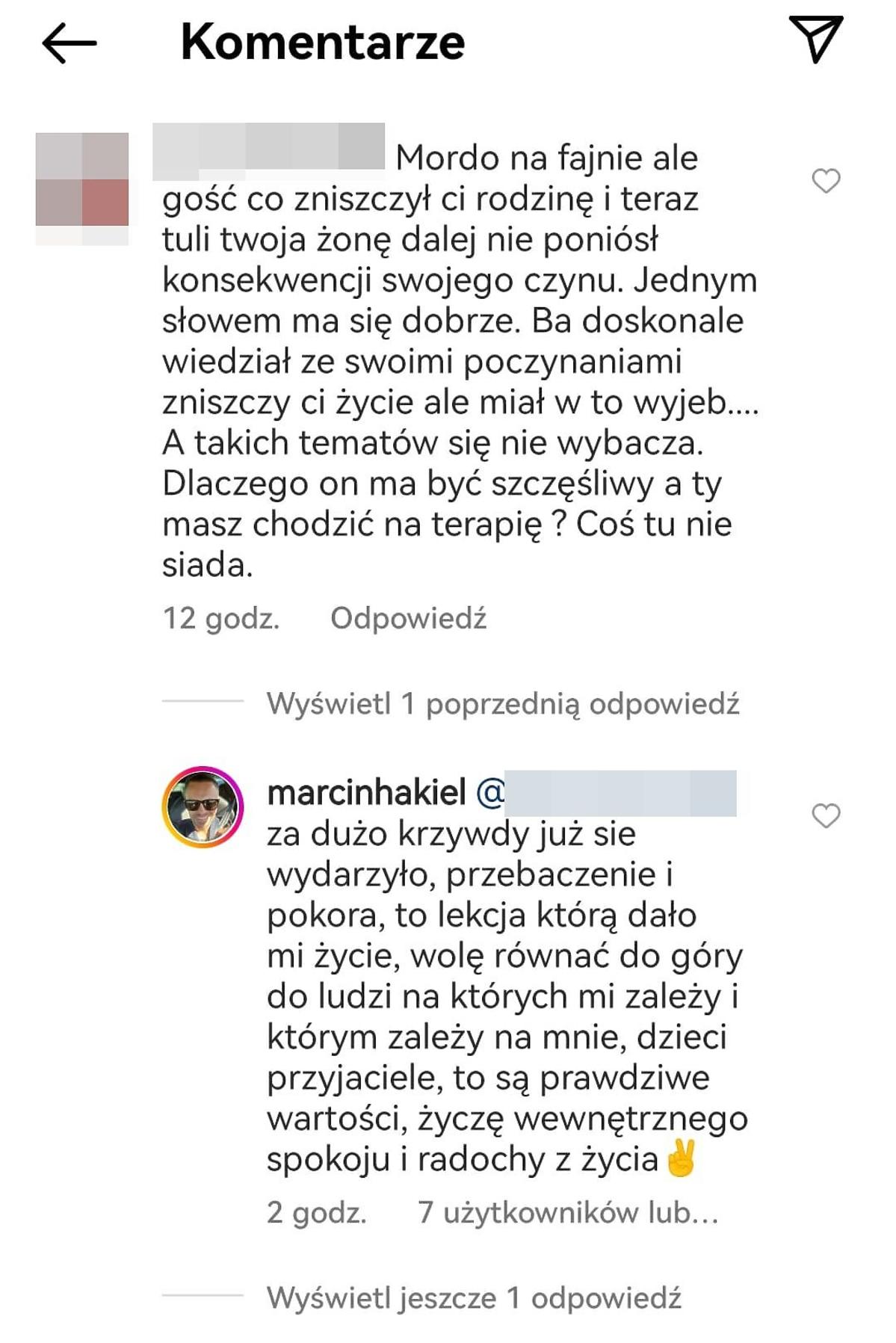 Marcin Hakiel odpowiada na pytanie o rozstanie z Katarzyną Cichopek