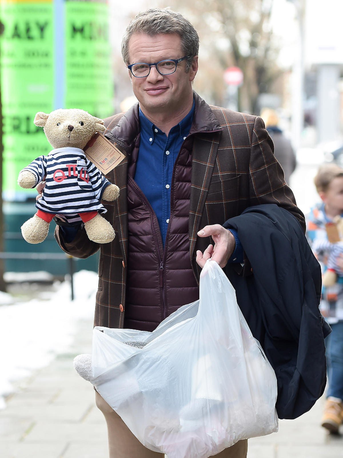 Marcin Meller z misiem