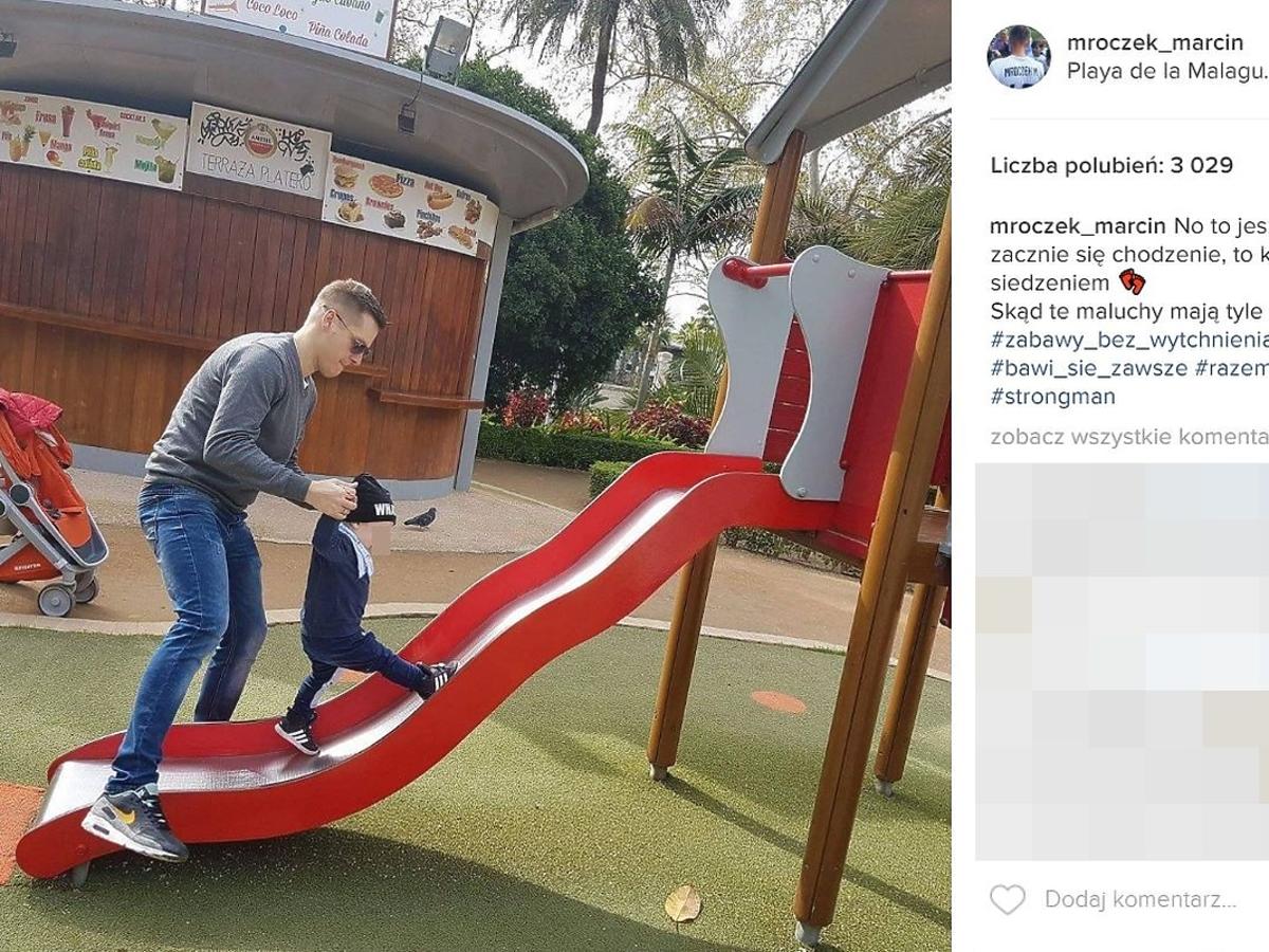 Marcin Mroczek z rodziną na wakacjach
