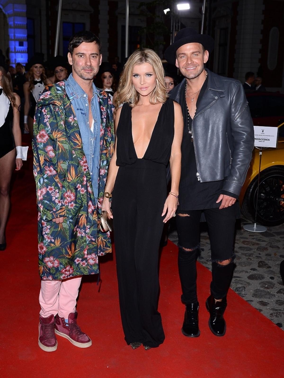 Marcin Tyszka, Joanna Krupa i Dawid Woliński na imprezie Samochód Roku Playboya