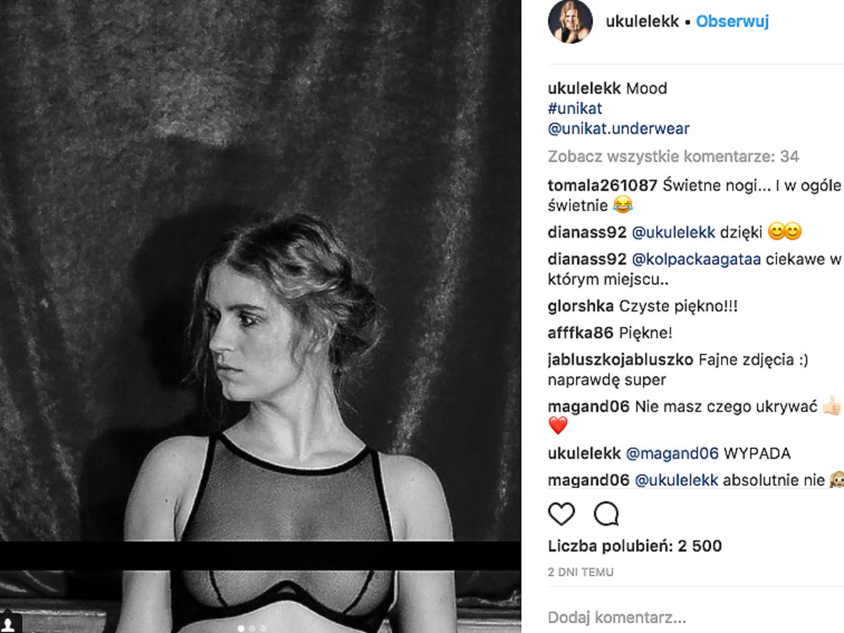 Marcjanna Lelek odważne zdjęcia na Instagramie
